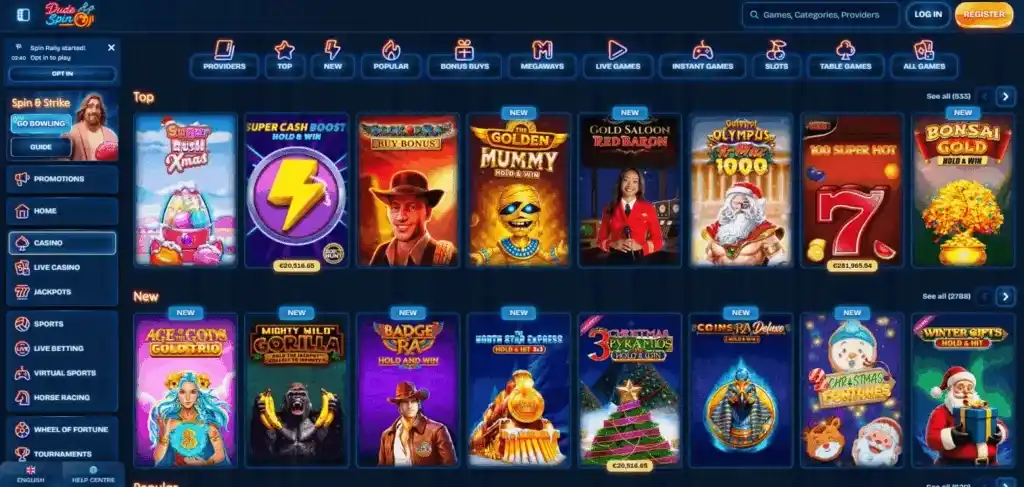 DudeSpin casino review section 3